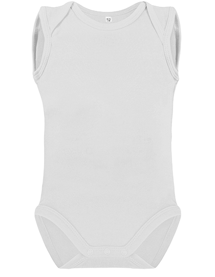X21020 Organic Baby Bodysuit Sleeveless Rebel 03 62-68 / White