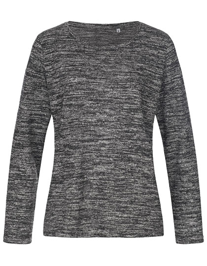 S9180 Knit Long Sleeve Sweater Women S / Dark Grey Melange