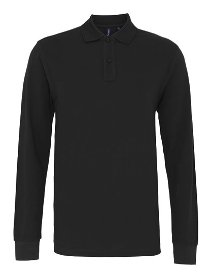 AQ030 Men´s Classic Fit Long Sleeved Polo S / Black