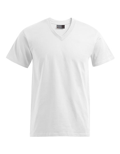 E3025 Premium V-Neck-T S / White