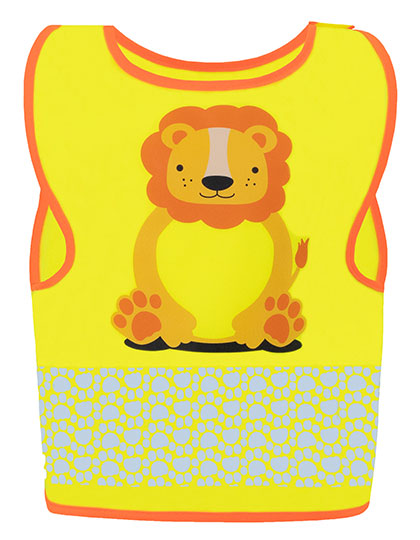 KX119K Children's Safety Vest Funtastic Wildlife CO² Neutral XXS (3/4 years) / Lion Yellow