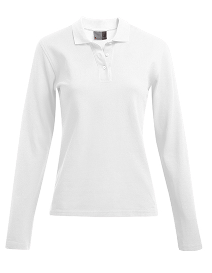E4605 Women´s Heavy Polo Long Sleeve XS / White