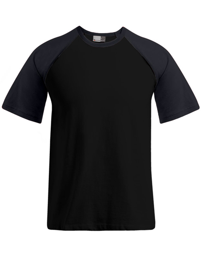 E1060 Men´s Raglan T XS / Black/Charcoal (Solid)