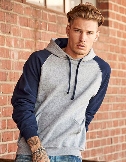 JZ96CR Nublend® Colour-Block Raglan Hooded Sweatshirt