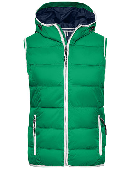 JN1075 Ladies´ Maritime Vest S / Irish Green/White