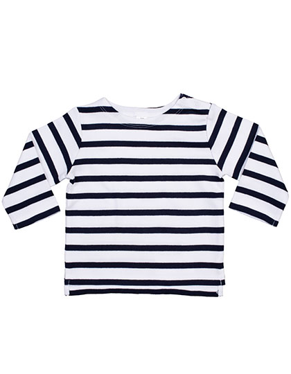 BZ52 Baby Breton Top 12-18 months / White/Navy