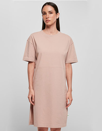 BY181 Ladies´ Organic Oversized Slit Tee Dress