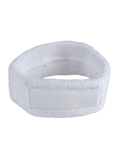 C1522 Kopfschweißband mit Label One Size / White