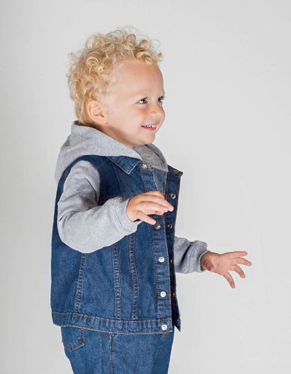 LW750 Denim Jacket With Fleece Hood And Sleeves