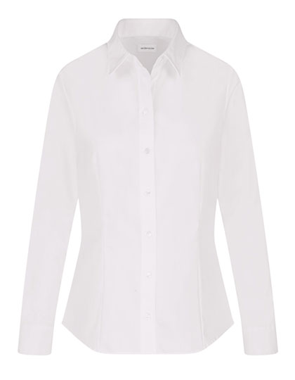 SN080660 Women´s Blouse Regular Fit Oxford Longsleeve 46 / White