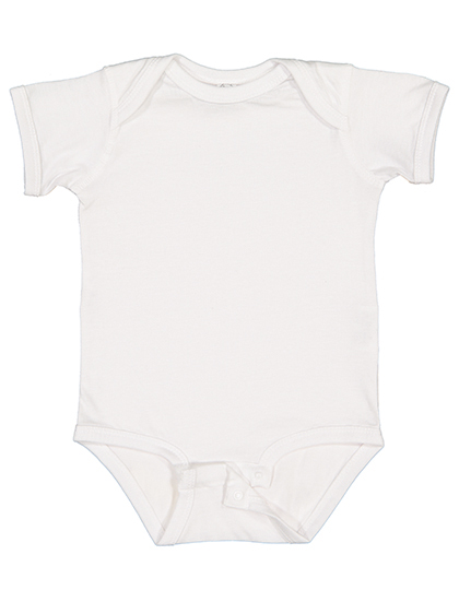 LA4424N Infant Fine Jersey Short Sleeve Bodysuit 24 months / White