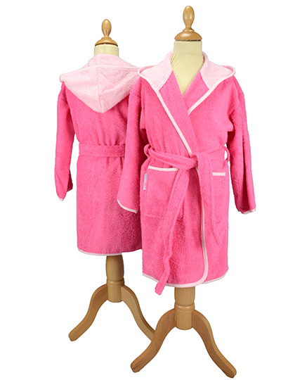 AR021 Boyzz&Girlzz® Hooded Bathrobe 164/176 / Pink/Light Pink