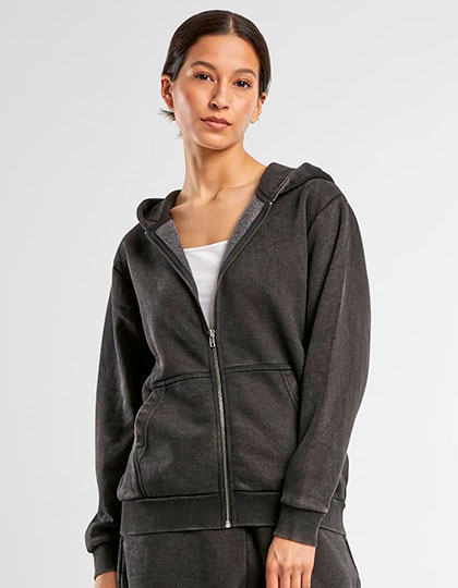 BY299 Ladies Vintage Heavy Zip Hoody