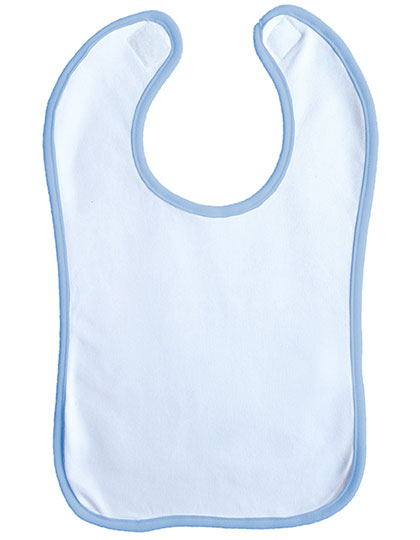 X951N Baby Bib Double Layer One Size / White/Babyblue