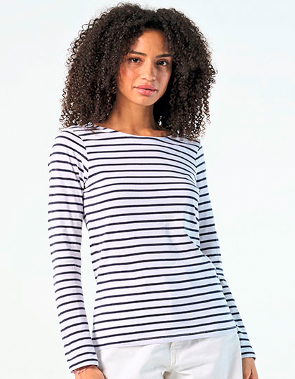 L01403 Women´s Long Sleeve Striped T-Shirt Marine