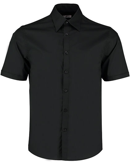 K120 Men´s Tailored Fit Shirt Short Sleeve 41/42 (L/16-16H) / Black