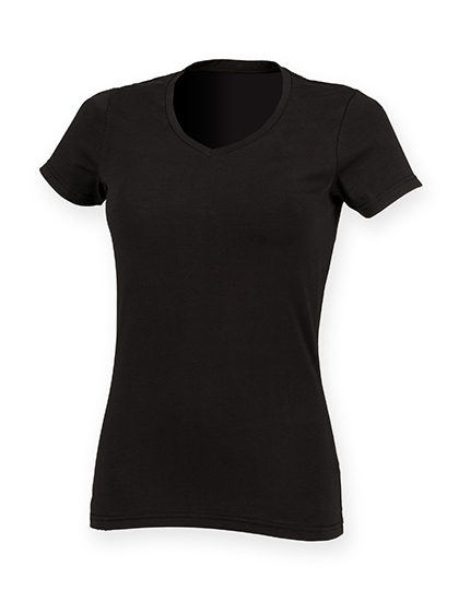 SF122 Women´s Feel Good Stretch V-Neck T XS / Black