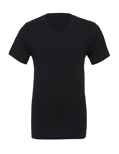 CV3005 Unisex Jersey Short Sleeve V-Neck Tee S / Black