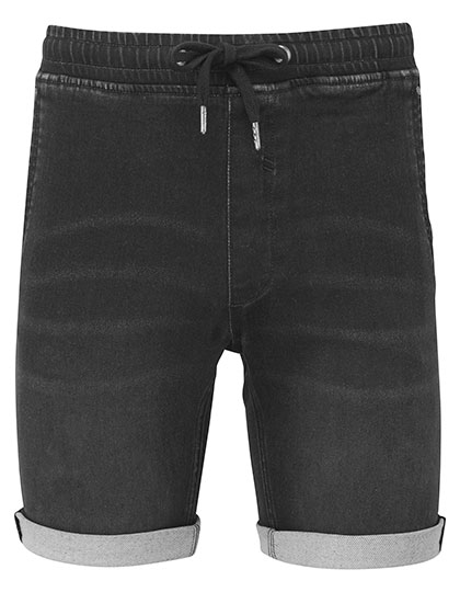 WB907 Men´s Denim Drawstring Shorts XXL / Black