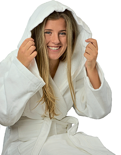 AR029 DeLuxe Velour Bathrobe with hood