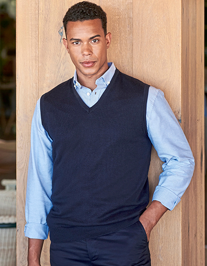 W724 Men´s Lightweight Sleeveless V-Neck Jumper