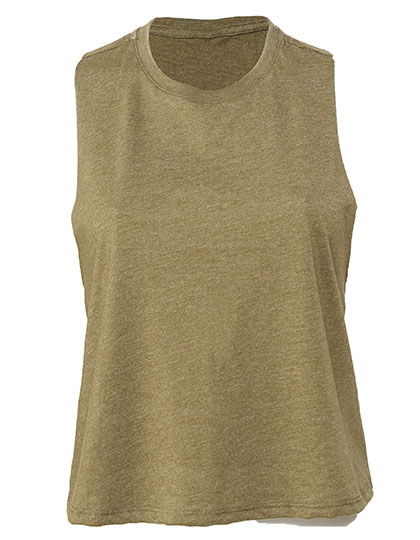 BL6682 Women´s Racerback Cropped Tank S / Heather Olive
