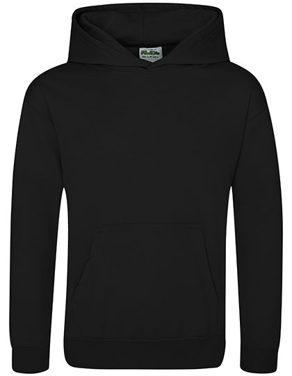 JH006K Kids´ Sports Polyester Hoodie 3/4 (XS) / Jet Black