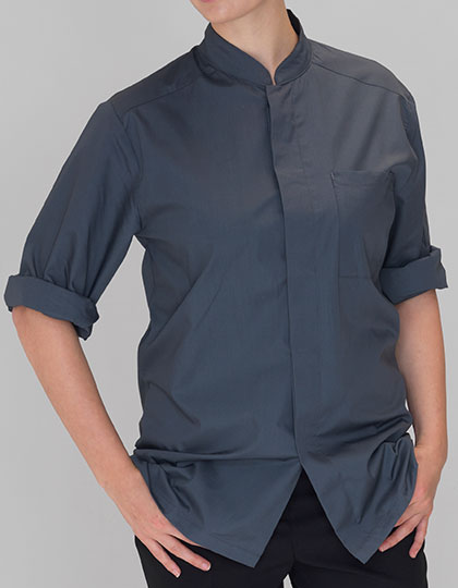 LF120F Ladies´ Prep Shirt S / Storm Grey/Black