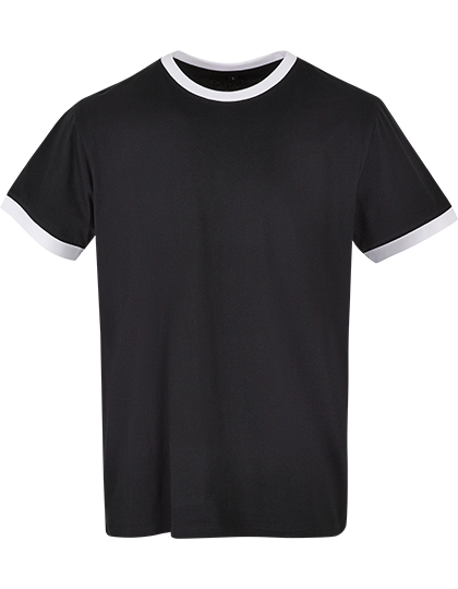BYBB022 Men´s Ringer Tee 4XL / Black/White