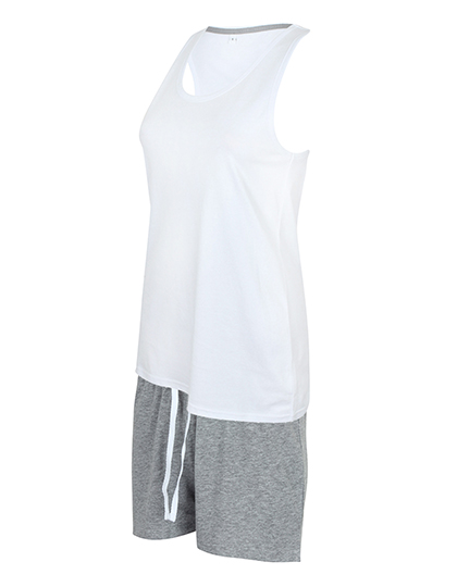 TC052 Short Pyjamas Set In A Bag XS / White/Heather Grey