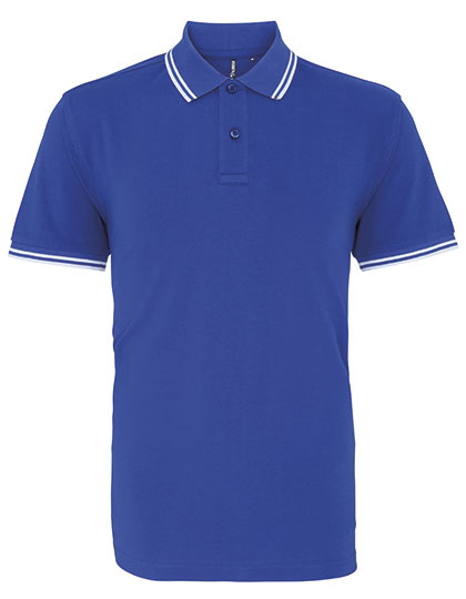 AQ011 Men´s Classic Fit Tipped Polo S / Royal/White