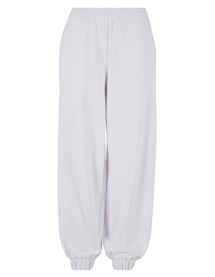 BY265 Ladies High Waist Ballon Sweat Pants S / White