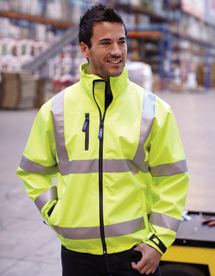 YK09 Hi-Vis 2 Bands & Braces Softshell Jacket