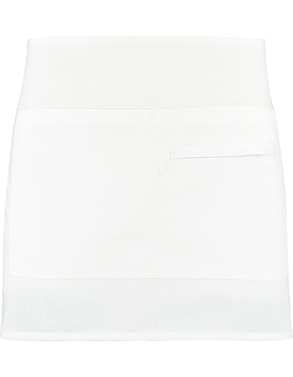 K520 Short Superwash® 60º Bar Apron Unisex 38 x 69 cm / White