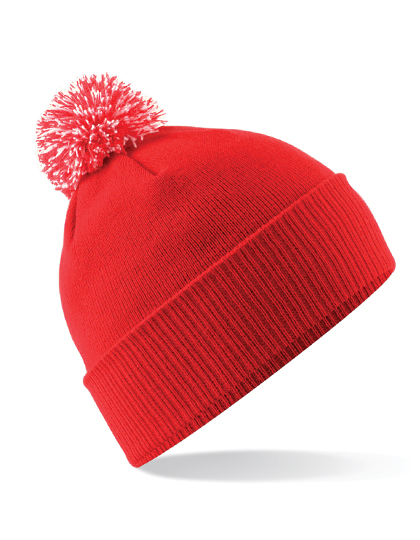 CB450B Junior Snowstar® Beanie One Size / Bright Red/Off White