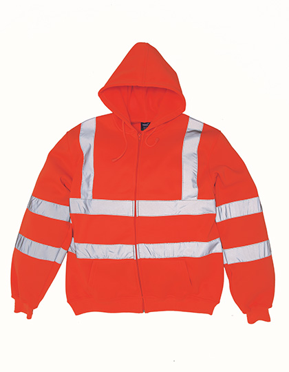 YK07 Hi-Vis Zip Hoodie S / Hi-Vis Orange