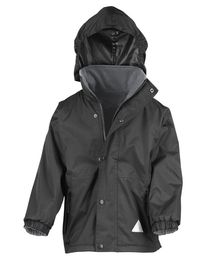 RT160J Junior Stormdri 4000 Recycled Coat XXS (2-3) / Black/Grey