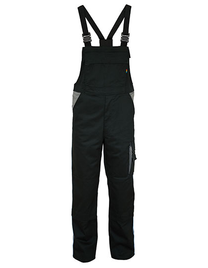 CR483 Contrast Bib Pants 52 / Black/Grey
