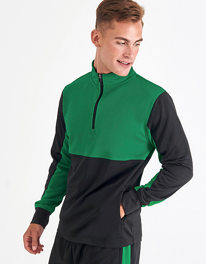 FH874 Adults 1/4 Zip Tracksuit Top
