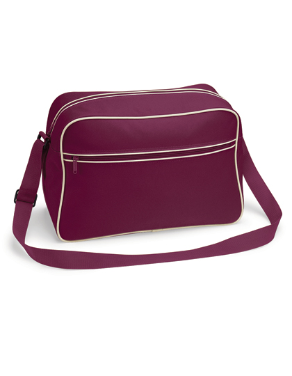 BG14 Retro Shoulder Bag 40 x 28 x 18 cm / Burgundy/Sand