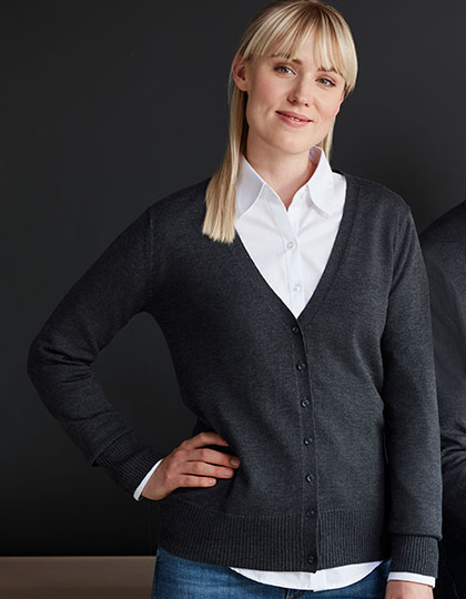 Z715F Ladies´ V-Neck Knitted Cardigan