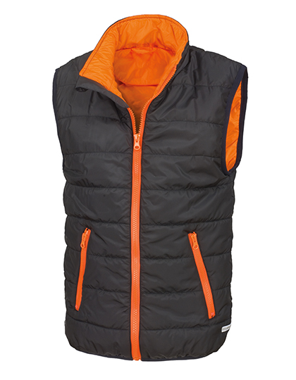 RT234J Junior Soft Padded Bodywarmer XXS (2-3) / Black/Orange