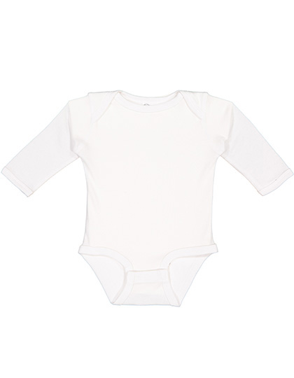 LA4411N Infant Fine Jersey Long Sleeve Bodysuit 18 months / White