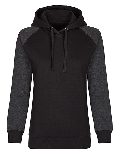 MY621 my mate - Ladies´ No Pocket Hoody XS / Black/Heather Black