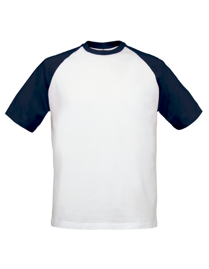 BCTU020 T-Shirt Base-Ball XXL / White/Navy