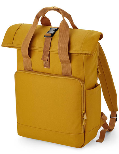 BG118L Recycled Twin Handle Roll-Top Laptop Backpack 30 x 44 x 14 cm / Mustard