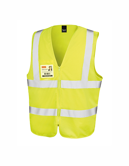 RT202 Zip I.D. Safety Tabard L/XL / Fluorescent Yellow