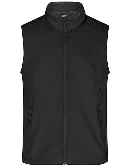 JN1128 Men´s Promo Softshell Vest S / Black/Black