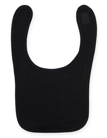 LW082 Plain And Contrast Bib One Size / Black