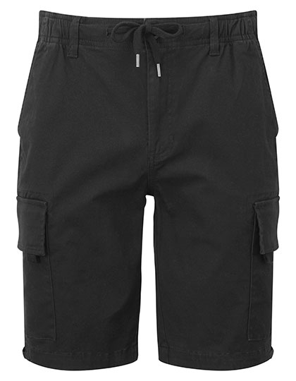 WB903 Men´s Drawstring Cargo Utility Shorts XXL / Black